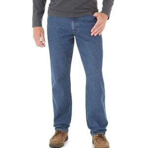 NWT W48 L30 Rustler Wrangler Men's Regular Fit Straight Leg Denim Jeans 48x30